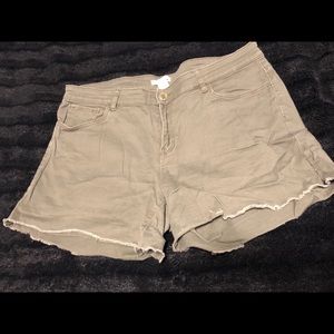 Olive green shorts